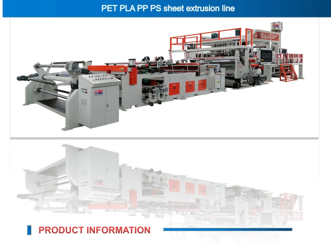 PLC Control Automatic RPET PP PS Sheet Extruder Machine Plastic Sheet Extrusion Machine for Making Smart Card